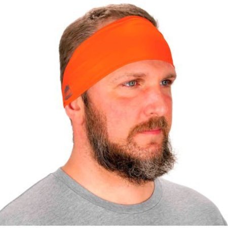ERGODYNE Chill-Its 6634 Cooling Headband, Performance Knit, Orange 12704